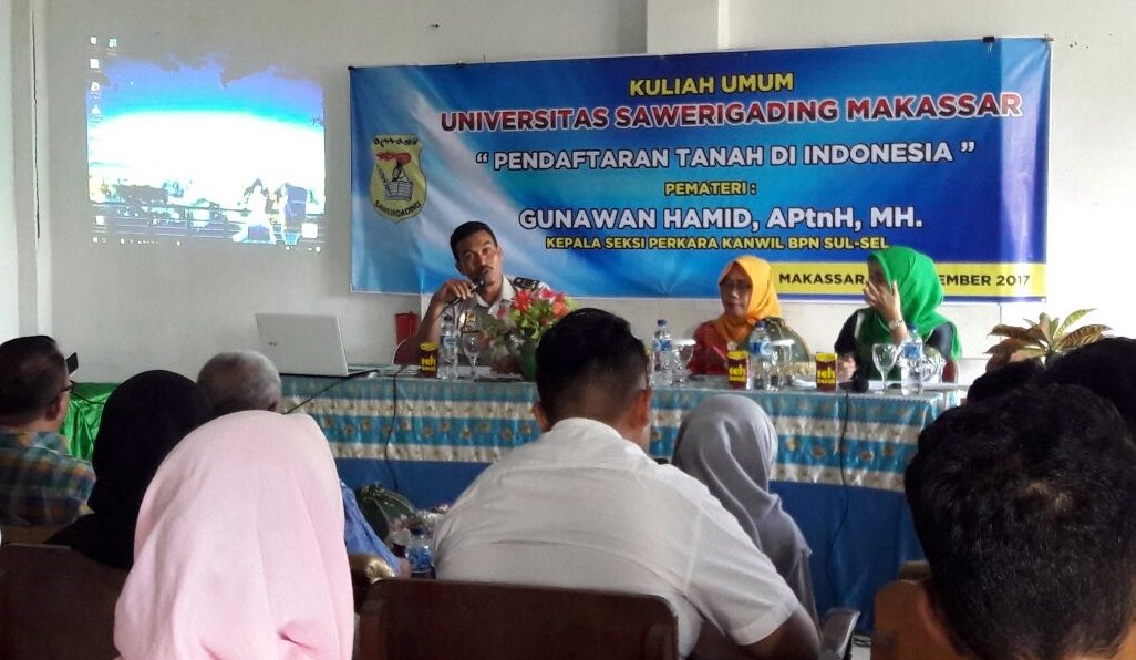 Kuliah Umum UNSA Datangkan Pejabat BPN Sulsel
