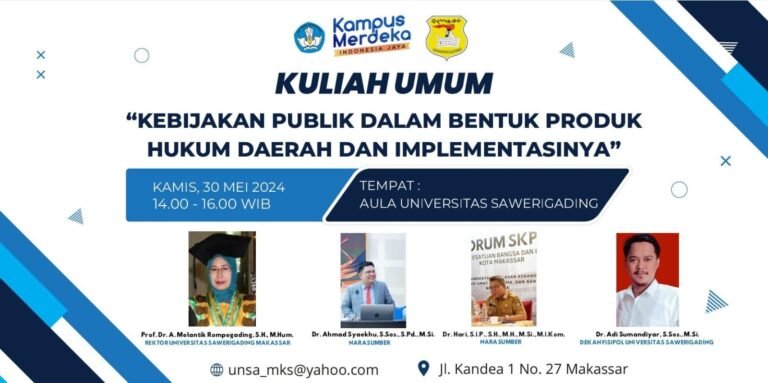 Upaya Meningkatkan Pemahaman, Fisipol UNSA Makassar Gelar Kuliah Umum
